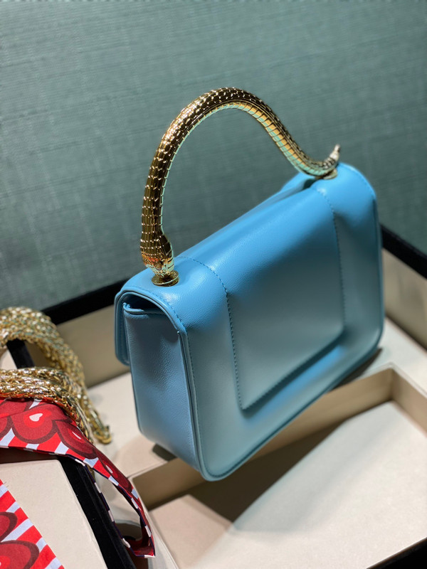 BVLGARI SPECIAL EDITION MARY KATRANTZOU X BVLGARI TOP HANDLE TOPEZ BLUE