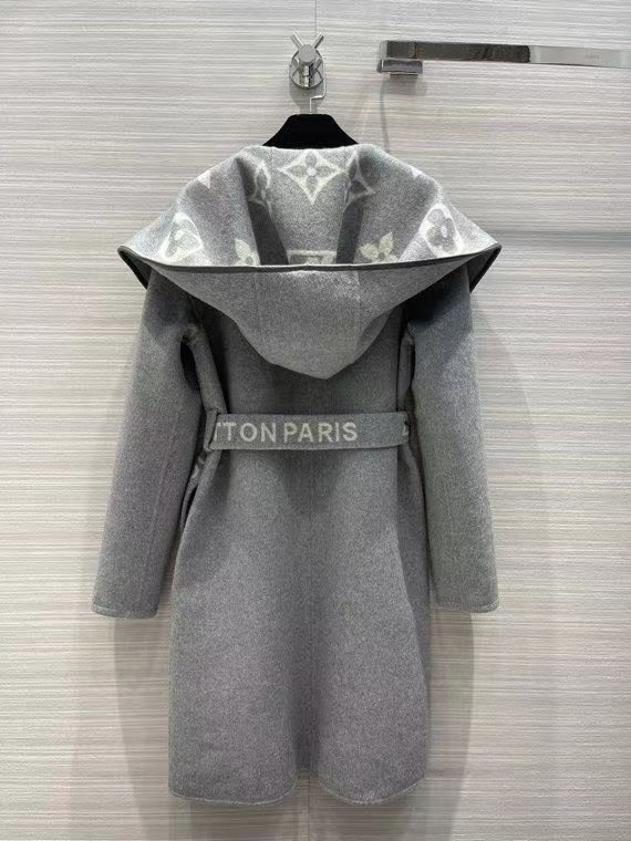 Louis Vuitton 1A92VG  BELTED DOUBLE FACE HOODED WRAP COAT