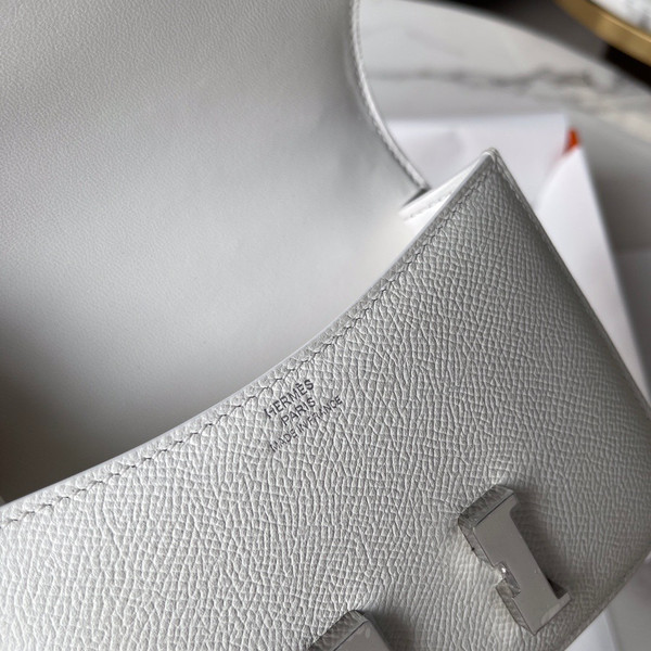 Hermès Constance micro handbag in White Epsom leather