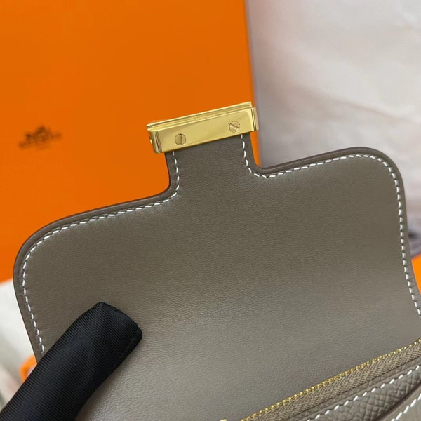 Hermès Constance Slim wallet Etoupe Epsom leather Gold hardware