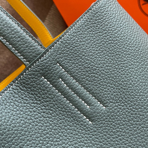 Hermes Double Sens Tote 30 Vert Amande & Amber