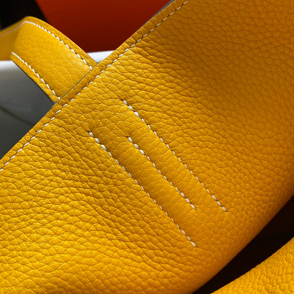 Hermes Double Sens Tote 30 Vert Amande & Amber