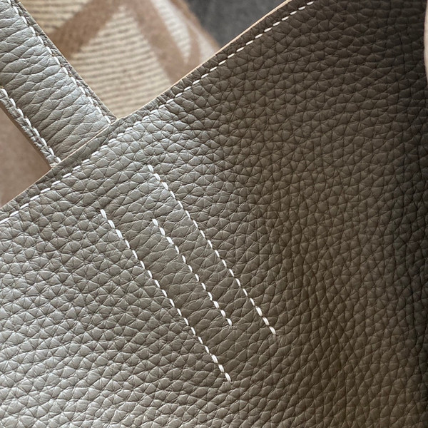 Hermes Double Sens Tote 30 Gris Pearl & Etain