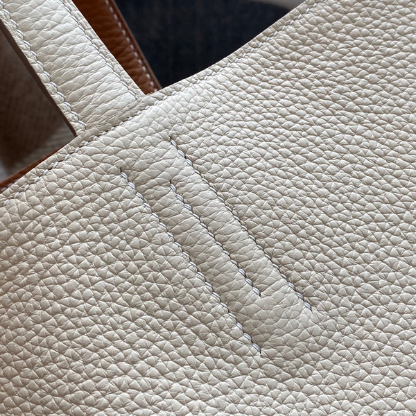 Hermes Double Sens Tote 30 Gold & Craie