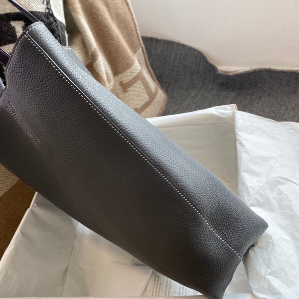 Hermes Double Sens Tote 30 Graphit & Raisin