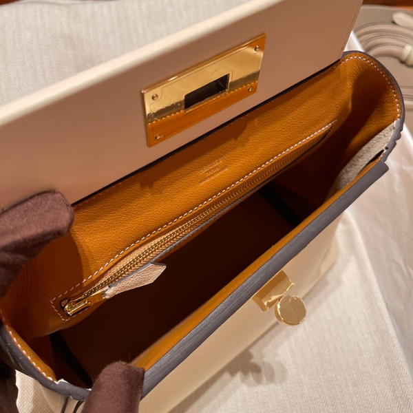 Hermès Mini 24/24 – 21 Bag Cream  Evercolor/Swift leather