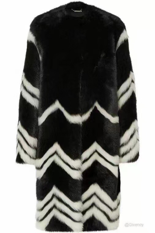 Givenchy chevron coat - Black