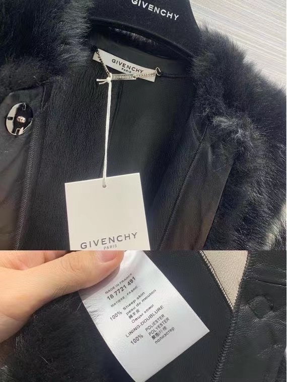 Givenchy chevron coat - Black