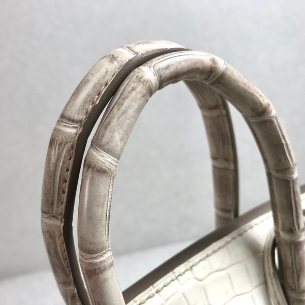 Hermès Himalaya Crocodile/Vert Amande Togo Birkin Touch 25cm Gold Hardware