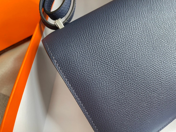Hermes Black  Constance Epsom leather 18cm With Enamel Hardware