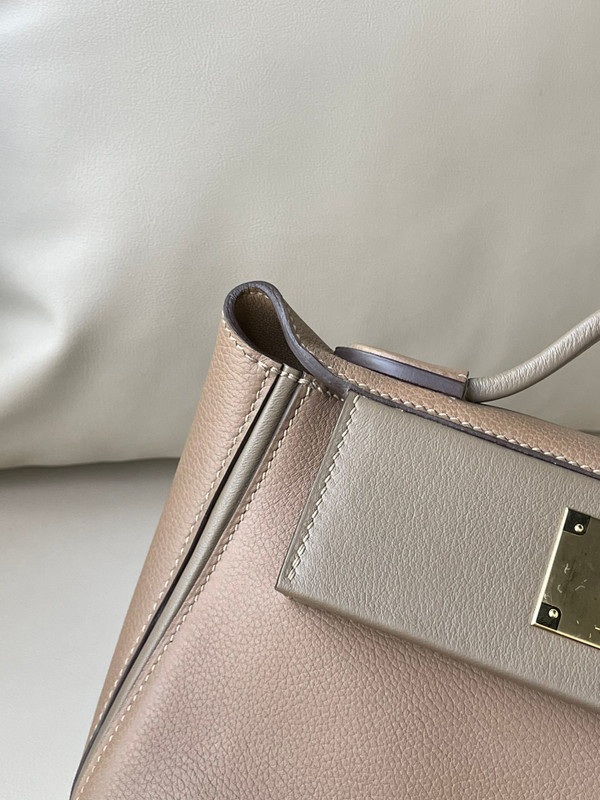 Hermès Mini 24/24 – 21 Bag Etoupe/Beige de Weimer  Evercolor/Swift leather