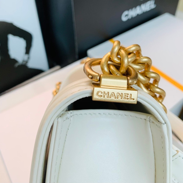 Chanel MINI BOY CHANEL HANDBAG WHITE