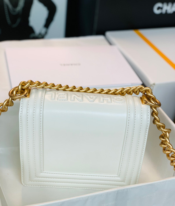 Chanel MINI BOY CHANEL HANDBAG WHITE