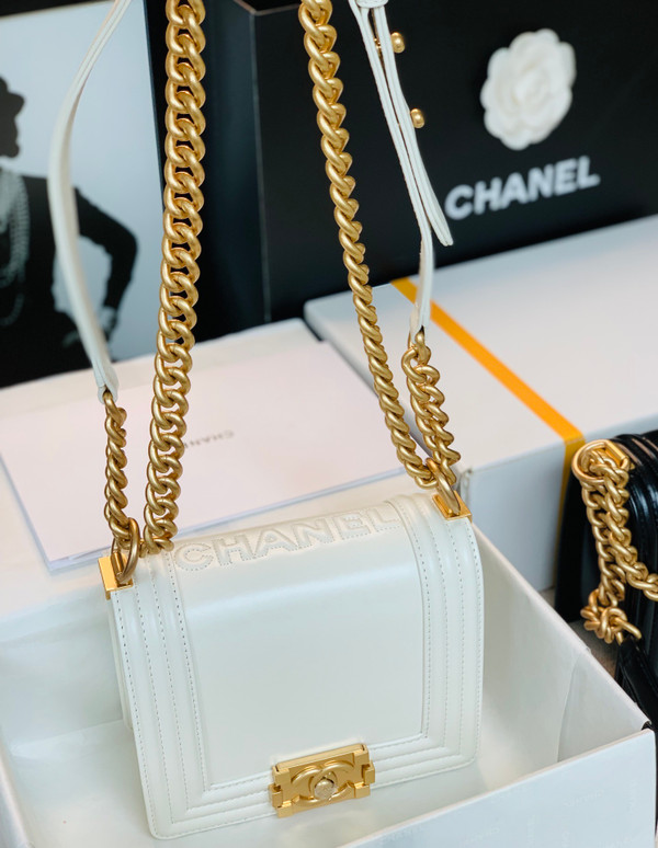 Chanel MINI BOY CHANEL HANDBAG WHITE