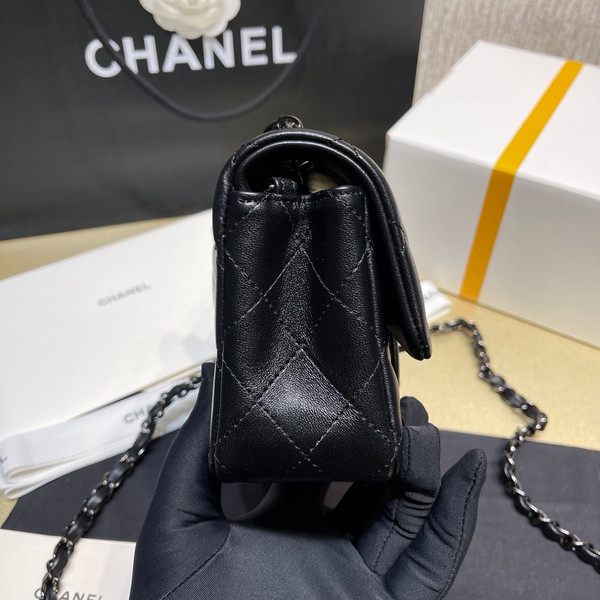 Chanel ALL BLACK  MINI FLAP BAG
