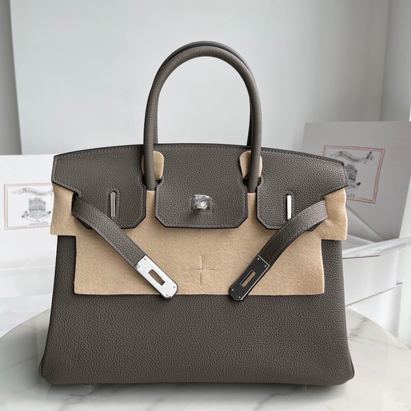 Hermès Birkin 30 cm Etain Togo Leather Palladium Hardware
