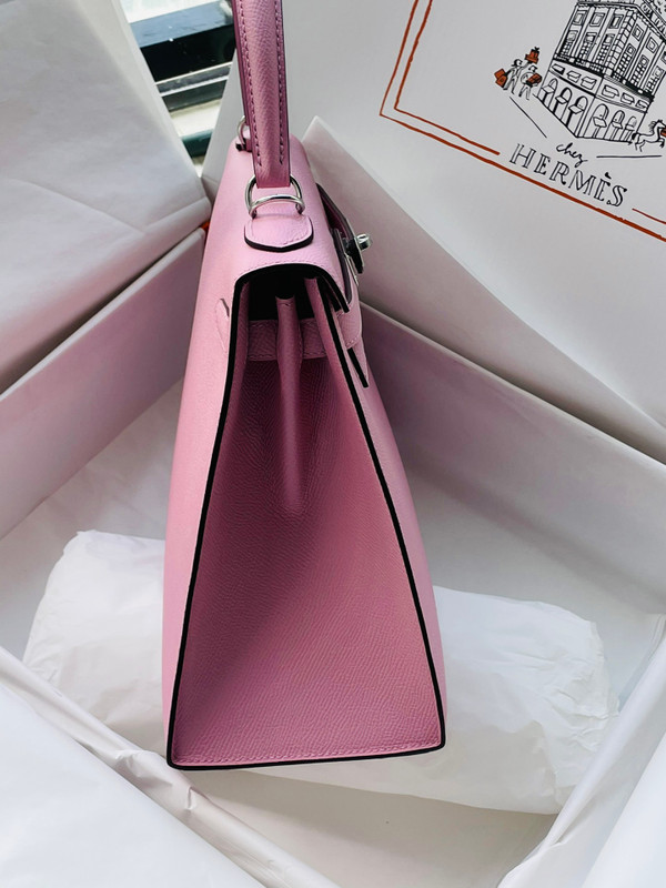 Hermès X9 Mauve Sylvestre Kelly 28  Epsom Palladium Hardware