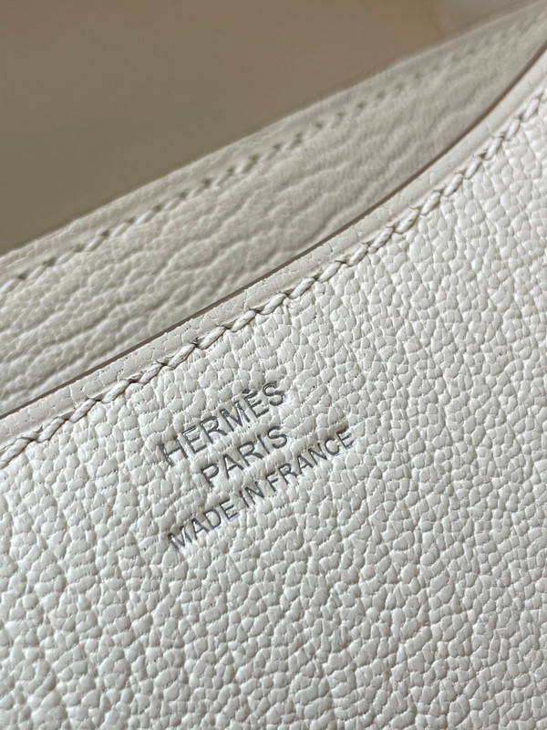 Hermes Craie Constance 19cm Goatskin Palladium Hardware