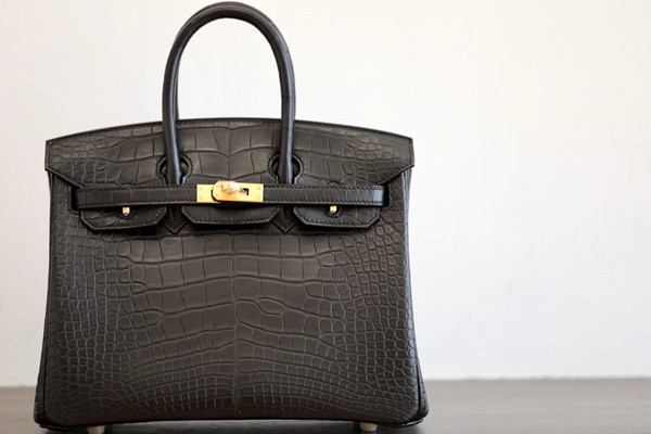 HERMES BIRKIN 30 BAG MATT BLACK ALLIGATOR GOLD HARDWARE