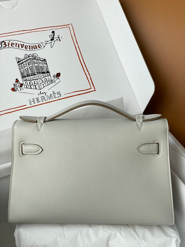 Hermès Gris Perle Mini Kelly Swift Palladium Hardware
