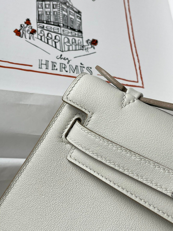 Hermès Gris Perle Mini Kelly Swift Palladium Hardware
