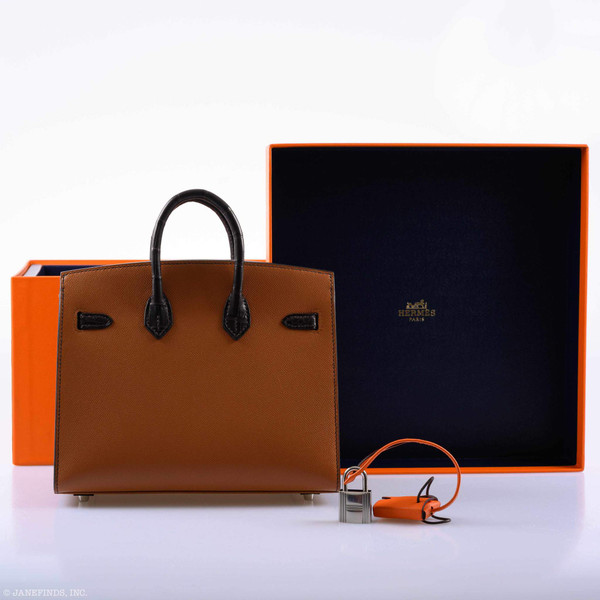 Hermes Limited Edition Birkin 20 Sellier Faubourg Brown Multicolor Madame, Crocodile, Epsom, Sombrero & Swift Palladium Hardware - 2019