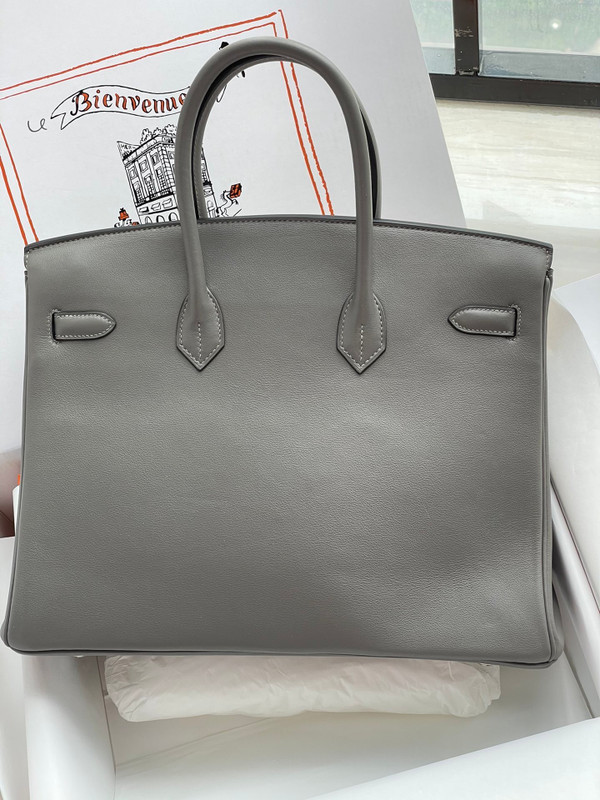 Hermes 8F Gris Etain Birkin 35 Swift GHW