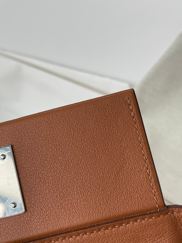 Hermès Mini 24/24 – 21 Bag Gold Evercolor/Swift leather Palladium Hardware