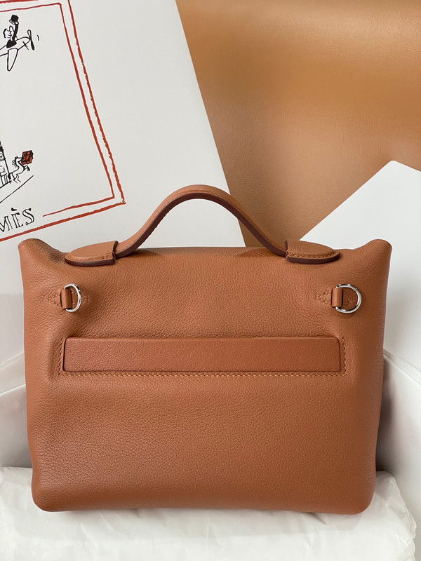 Hermès Mini 24/24 – 21 Bag Gold Evercolor/Swift leather Palladium Hardware