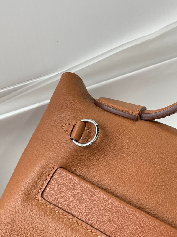 Hermès Mini 24/24 – 21 Bag Gold Evercolor/Swift leather Palladium Hardware