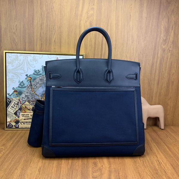 [Exclusive] Hermes Haut à Courroies 40 Cargo Bag Blue