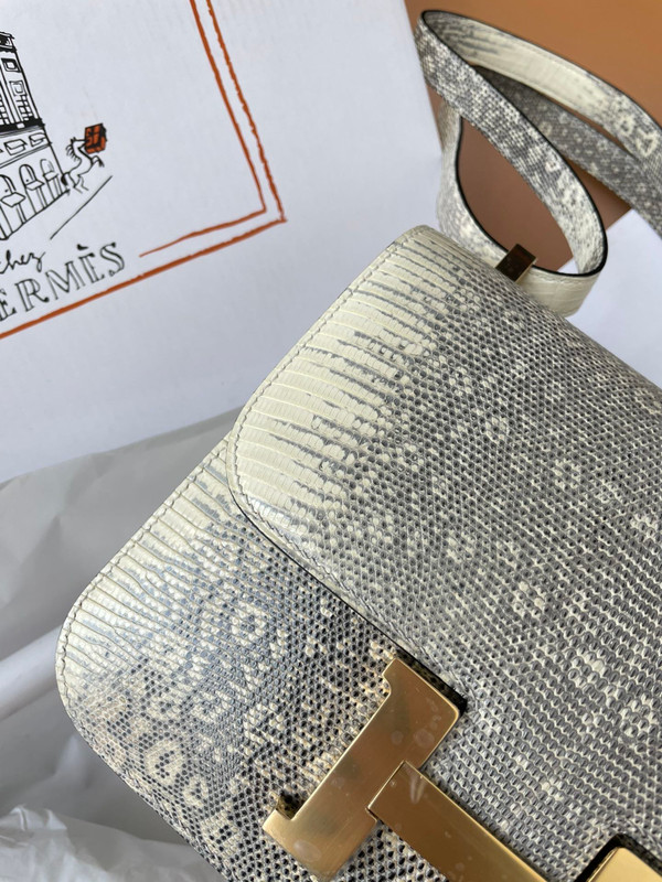 Hermes Constance 24 Ombre Lizard Gold Hardware