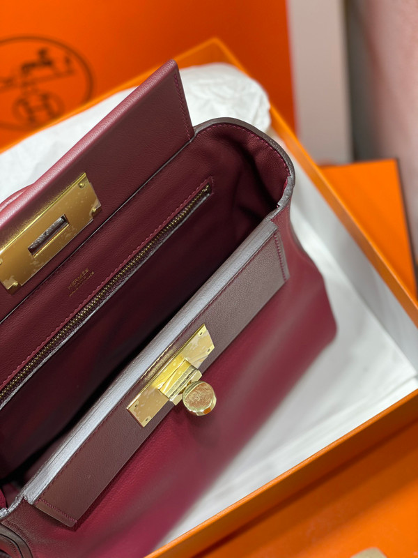 Hermès Mini 24/24 – 21 Bag Bordeaux Evergrain/Swift leather with Gold Hardware