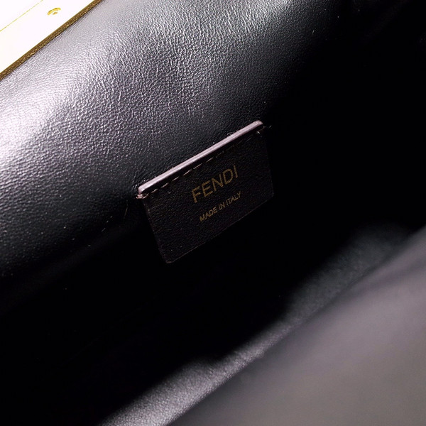 FENDI FIRST MEDIUM Black mink bag