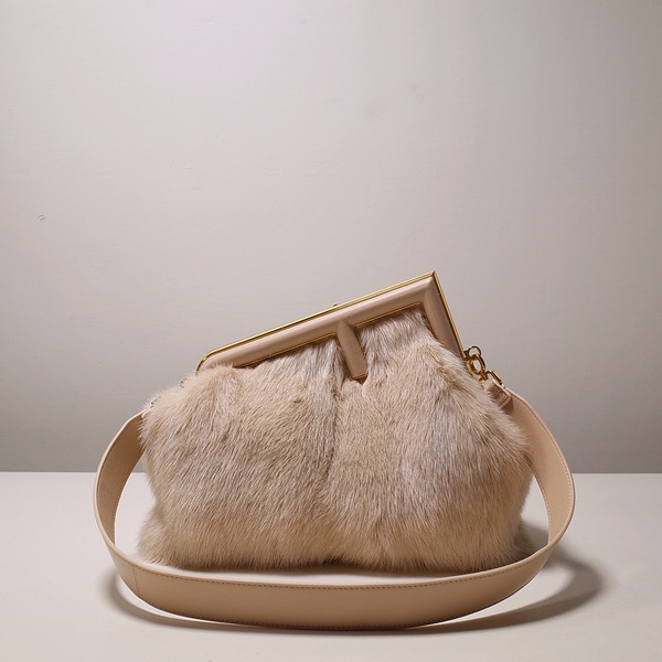 FENDI FIRST MEDIUM Pink mink bag