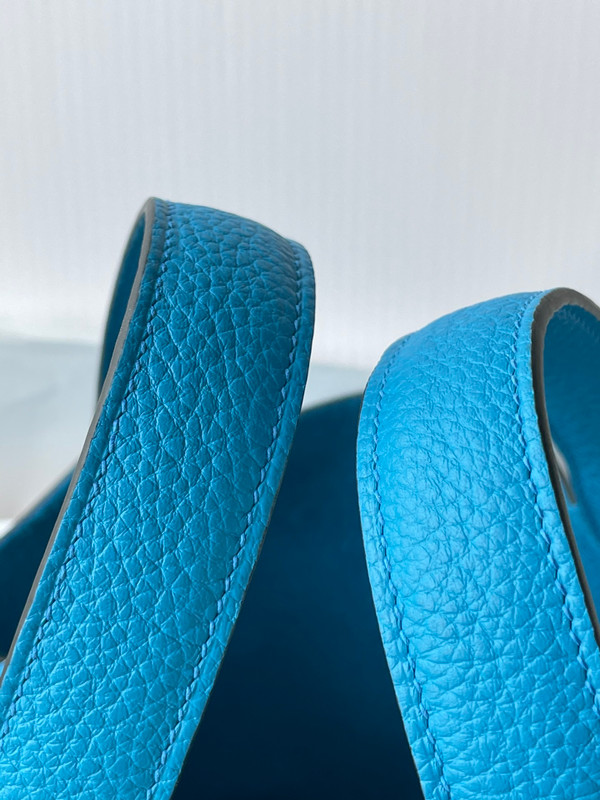 Hermes Blue Frida Picotin Lock 18 Togo Leather Bag