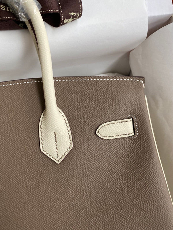 Hermès Etope/Craie Birkin 30 cm Epsom Leather Gold Hardware