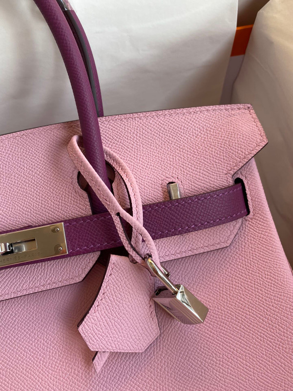 Hermès Mauve Sylvestre/Anemone Birkin 30 cm Epsom Leather Palladium Hardware