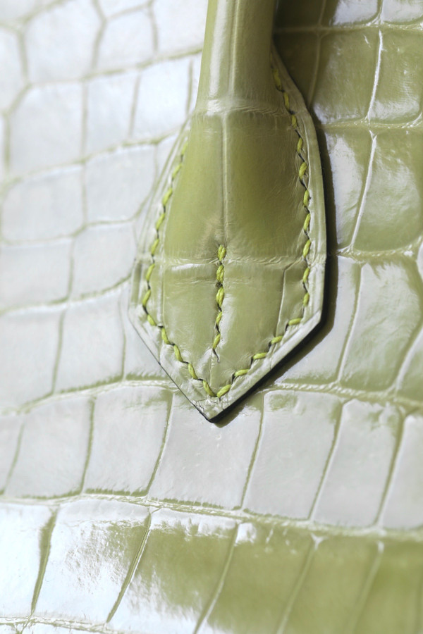 Hermès Birkin 25 Vert Anis Shiny  Crocodile Niloticus Gold Hardware