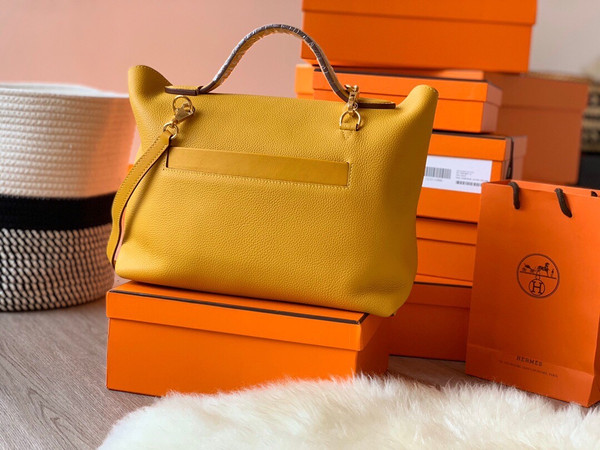 Hermès 24/24 29 Jaune Ambre Togo & Alligator Gold Hardware