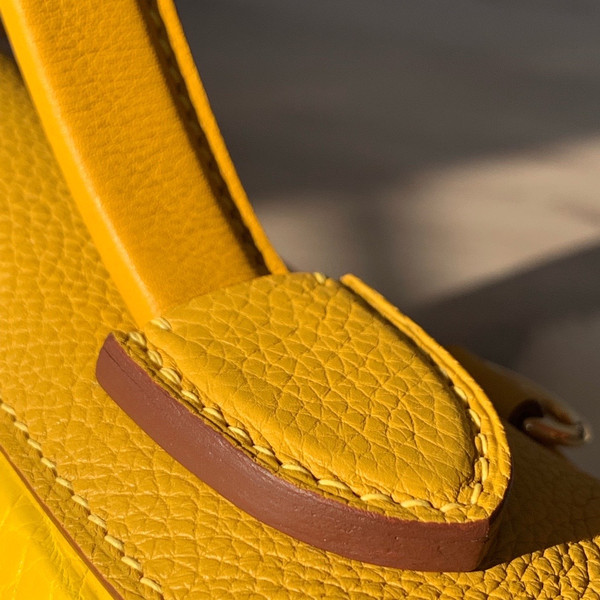 Hermès 24/24 29 Jaune Ambre Togo & Alligator Gold Hardware