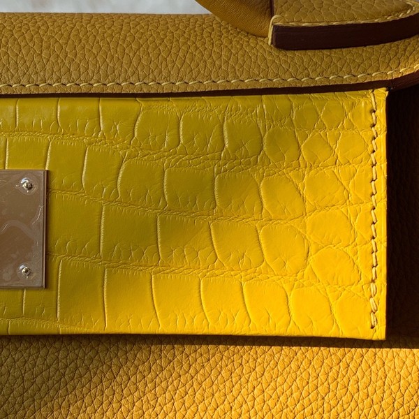 Hermès 24/24 29 Jaune Ambre Togo & Alligator Gold Hardware