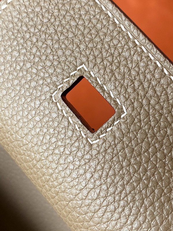 HERMES Special Order BIRKIN 30 Bag Etoupe/ Black Chevre Palladium hardware