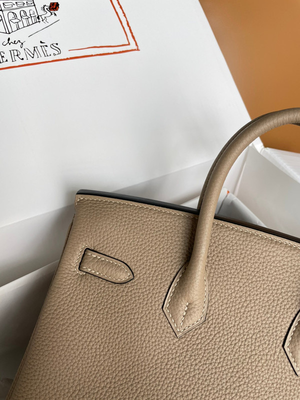 Hermes Biscuit  Birkin 25cm Togo Gold Hardware