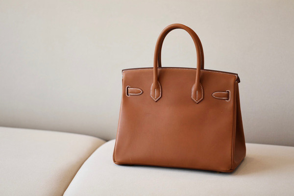 Hermes Birkin 30 Fauve Barenia Leather Gold Hardware