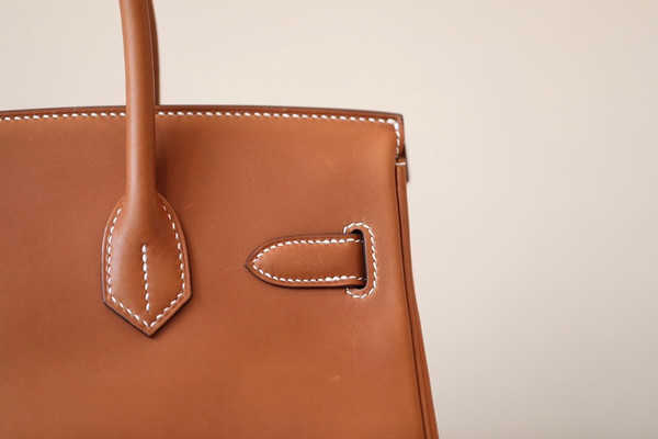 Hermes Birkin 30 Fauve Barenia Leather Gold Hardware