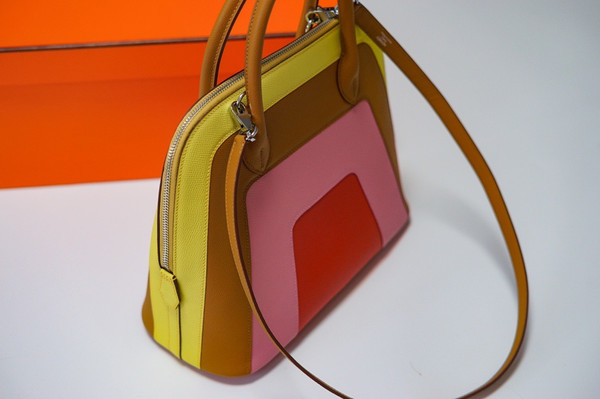 HERMÈS SUNRISE RAINBOW EPSOM BOLIDE 30CM PALLADIUM HARDWARE