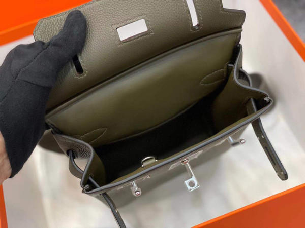 Hermes Kelly HAC A Dos Bag Olive Togo Leather Palladium Hardware 2022
