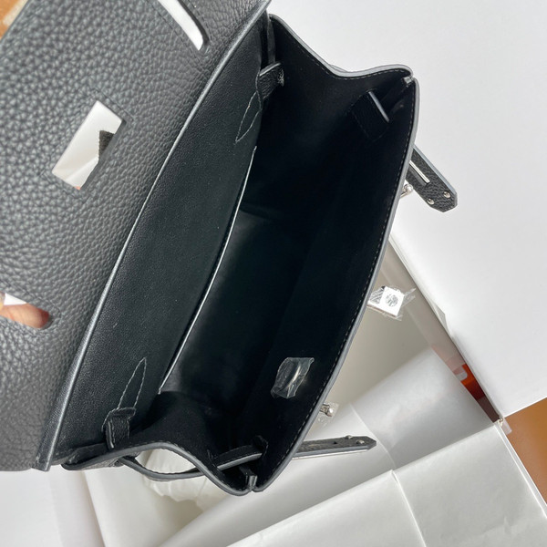 Hermes Kelly HAC A Dos Bag Black Togo Leather Palladium Hardware 2022