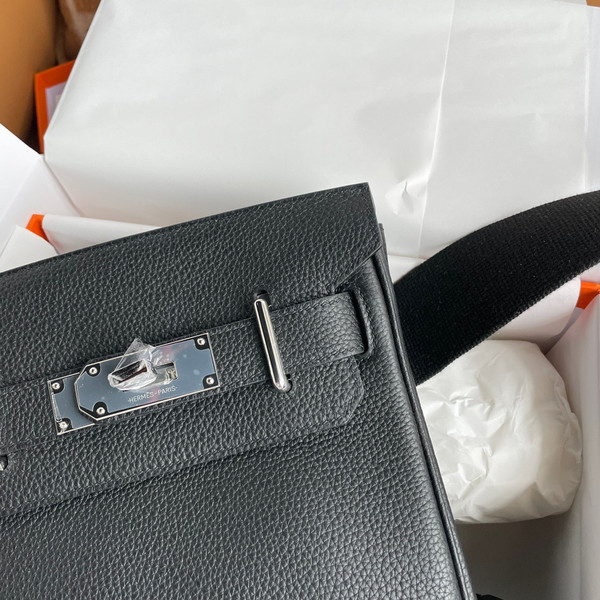Hermes Kelly HAC A Dos Bag Black Togo Leather Palladium Hardware 2022